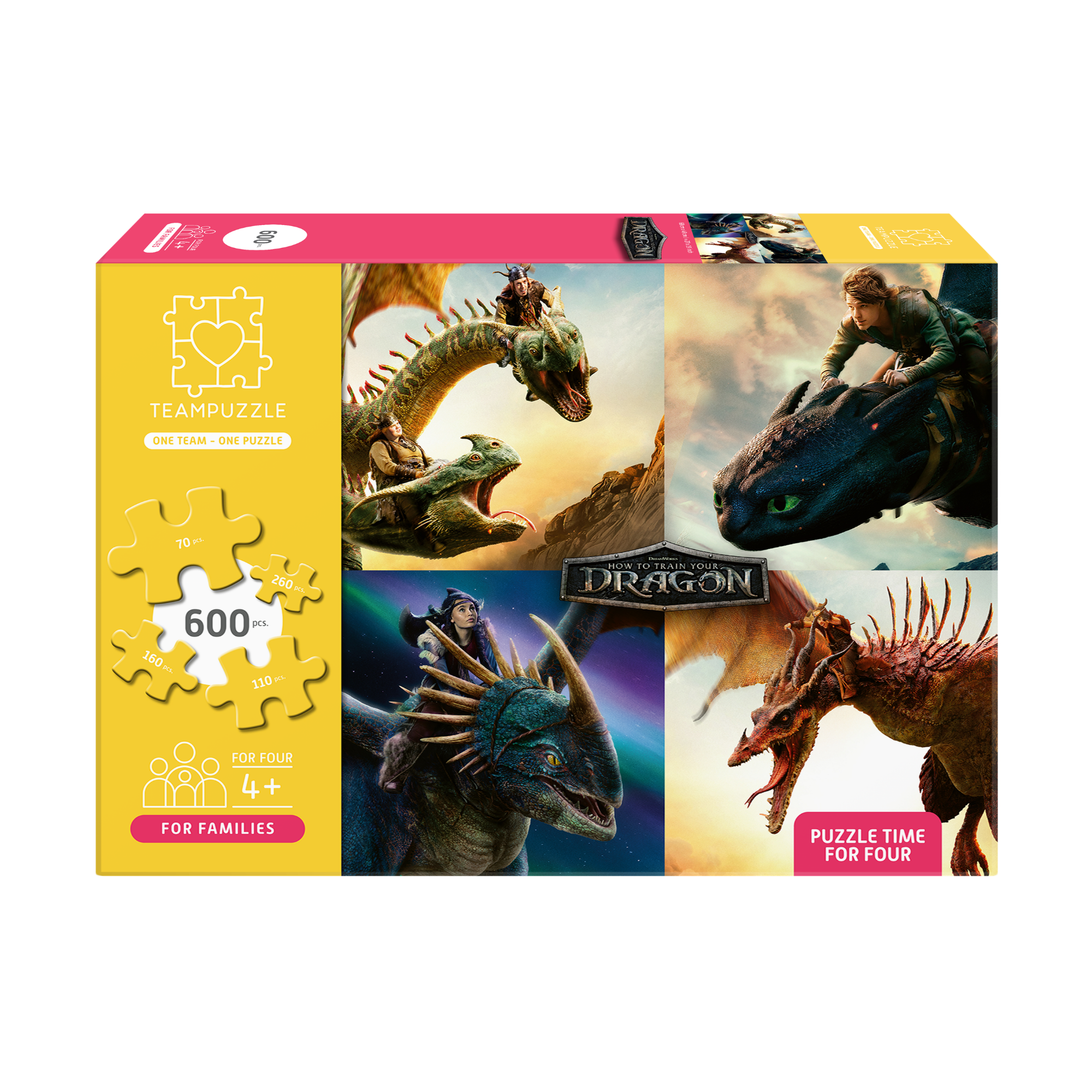 How to Train Your Dragon | For Families | 600 Pieces – TEAMPUZZLE