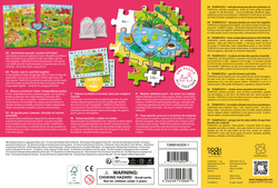 Rückseite des Puzzlekartons mit Beschreibungen, Sicherheitshinweisen und weiteren Informationen