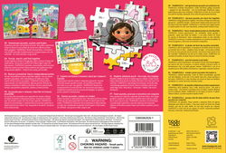 Rückseite des Puzzlekartons mit Beschreibungen, Sicherheitshinweisen und weiteren Informationen