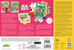 Rückseite des Puzzlekartons mit Beschreibungen, Sicherheitshinweisen und weiteren Informationen