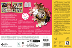 Rückseite des Puzzlekartons mit Beschreibungen, Sicherheitshinweisen und weiteren Informationen